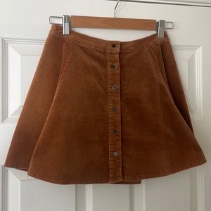 Brandy Melville suede caramel skirt